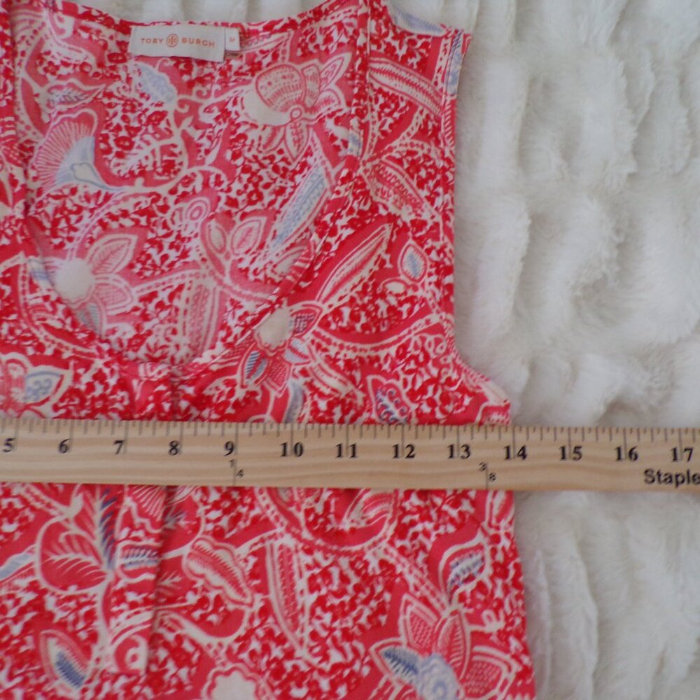 NWOT Tory Burch floral orange silk dress S - Picture 7 of 11